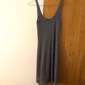 Aqua Women’s Metallic Gray Dress Midi Size M
